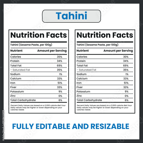 Tahini – Vector Illustration