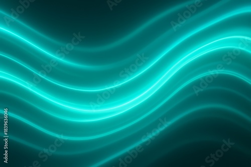 Blue wave with a green background. The wave is very long and has a lot of detail