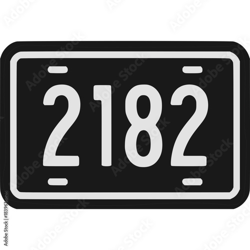 License Plate Icon Vector