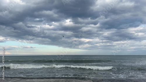 storm over the sea