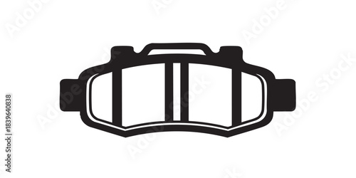 Car brake pad solid icon, car parts concept. Vector graphics. Wheel brake sign on white background, style icon mobile or web design.
