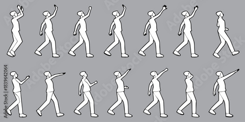 CAD Dancing Figures — Architectural Line-Art People Collection