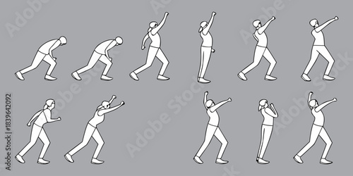 CAD Dancing Figures — Architectural Line-Art People Collection