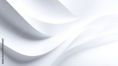 Fototapeta Naklejka Na Ścianę i Meble -  白い流れるような曲線の抽象背景
