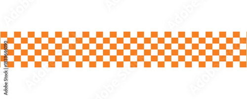 Chess board with very small squares background. white orange checkered colors. Repeating texture, illustration, repeating checkered background