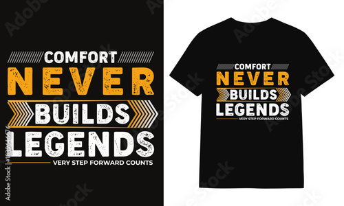 T-shirt design concept vector illustration for casual fashion apparel, featuring a front print. Motivational Typography T-shirt Design. Motivational quotes. T-shirt Design.