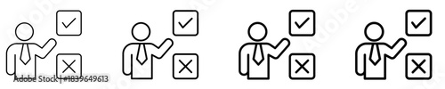 Decision Making Icon Set Different Style Collection
