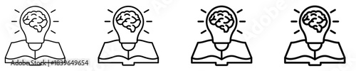 Wisdom Icon Set Different Style Collection
