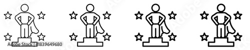 Role Model Icon Set Different Style Collection
