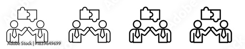 Collaboration Icon Set Different Style Collection
