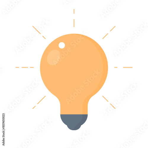 Light bulb icon. Lamp vector illustration. Energy and idea sign business concept