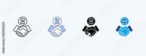 Trading Multiple Icon Illustration Vector