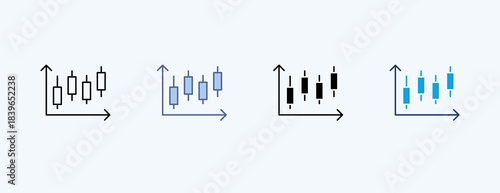 Volatility Multiple Icon Illustration Vector