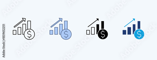 Profit Multiple Icon Illustration Vector