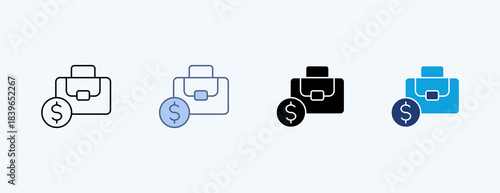 Portfolio Multiple Icon Illustration Vector