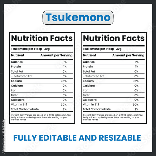 Japanese Tsukemono Pickles Illustration