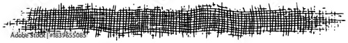 Horizontal strip of rough woven fabric texture or bandage vector illustration