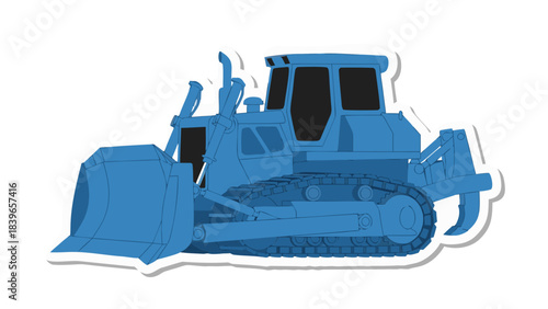 bulldozer isolated on white