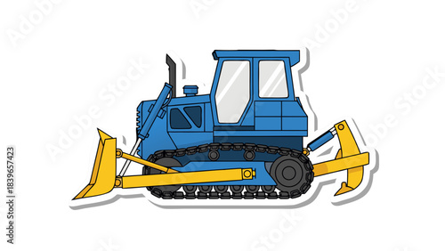 bulldozer isolated on white background