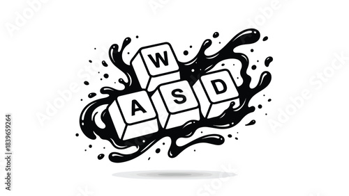 WASD Gaming Keys Splash Art.