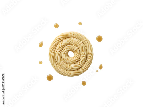 Deliciously Twisted Raw Pasta: A Unique Culinary Adventure Captured in a Striking Image