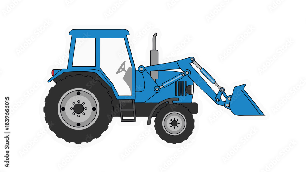 Naklejka premium tractor isolated on white