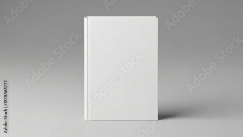 Blank White Book Cover Mockup for Novel Design, Realistic Paperback Template PSD Free Download