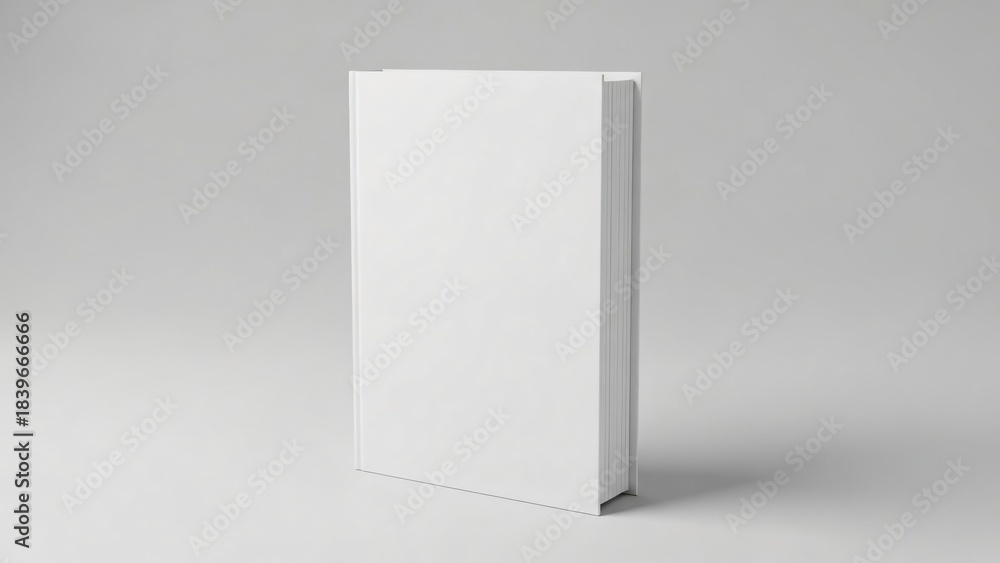 Fototapeta premium Blank White Book Cover Mockup for Novel Design, Publishing & Branding Projects