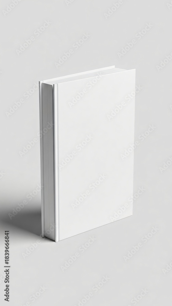 Fototapeta premium Blank White Book Cover Mockup for Novel Design & Publishing Templates PSD Download