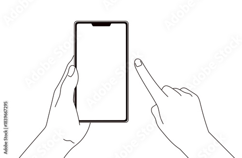 スマホを操作するイラスト素材