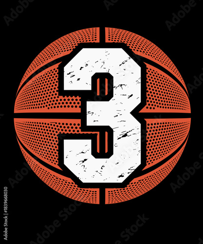 3rd Birthday  Funny 3 Years Old Boy Basketball