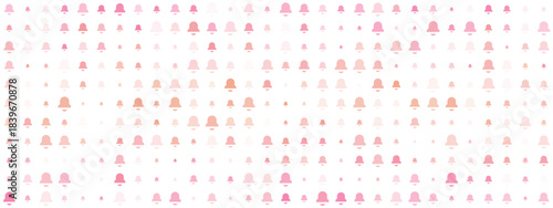 Abstract digital background with repeating pink and brown bell icons on a dark screen, symbolizing notifications and alerts in a modern tech pattern.