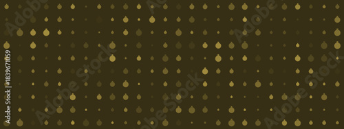 Elegant dark green background with a repeating pattern of subtle golden and brown circular ornaments, ideal for festive and decorative themes.