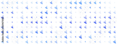 Seamless Pattern of Stylized Blue and Purple Deer Heads on a Dark Background, Ideal for Winter and Holiday Designs