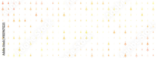 Abstract pattern of glowing golden Christmas trees and stars on a dark background, creating a festive and elegant holiday season digital backdrop for celebrations.