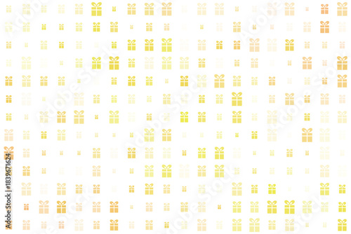 Golden gift boxes pattern on a dark background, creating a festive and luxurious design for celebrations and special occasions