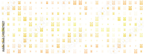 Shimmering Golden Gift Boxes Seamless Pattern on Dark Background for Festive Holiday Celebrations and Luxury Events