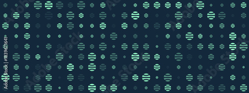 Geometric Pattern Design Featuring Alternating Green Shapes on Dark Background for Textiles or Wallpaper