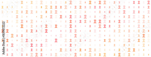 Digital pattern of stylized human figures, some with graduation caps, representing education, academic achievement, and student community on a dark background.