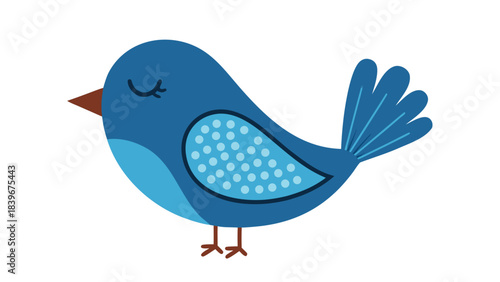 blue bird with heart