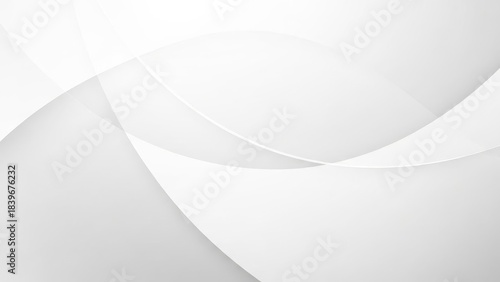 Wallpaper Mural Professional Soft White Gradient with Curved Overlapping Layers Torontodigital.ca