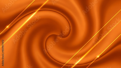 Trendy Abstract Orange Swirl Gradient with Diagonal Glow Lines