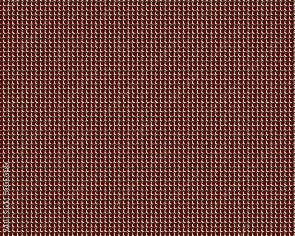Fototapeta premium Metallic chainmail texture. Brown background. Interconnected rings. Repeating pattern. Close-up view. Protective armor. Rustic feel. Detailed surface. Strong visual