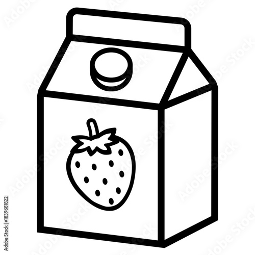 Milk Simple Line Art