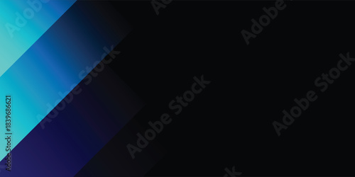 Abstract background with diagonal blue gradient stripes on a dark black backdrop, creating a modern and dynamic visual effect.