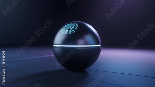 Sleek Medisphere Bio-Core Orb with Integrated Biometric Security and Advanced Futuristic Data Technology