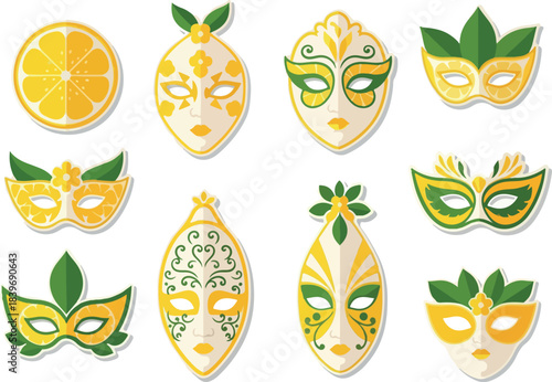 Festive Citrus Masks A Zesty Twist on Masquerade Elegance