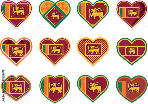 Sri Lanka Heart Flags A Symbol of National Pride and Affection