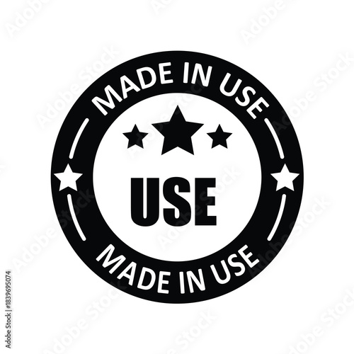 Made in USA Rounded Vector Symbol illustrartion.