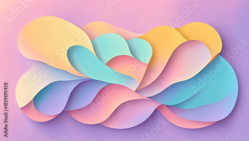 colorful abstract paper cut...